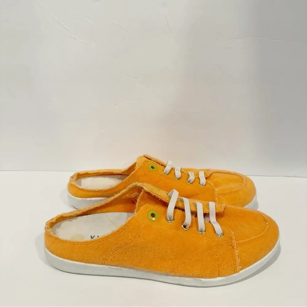 Vionic Beach Breeze Orange Lace Up Sneakers Women's Size 9.5 Comfort Shoes